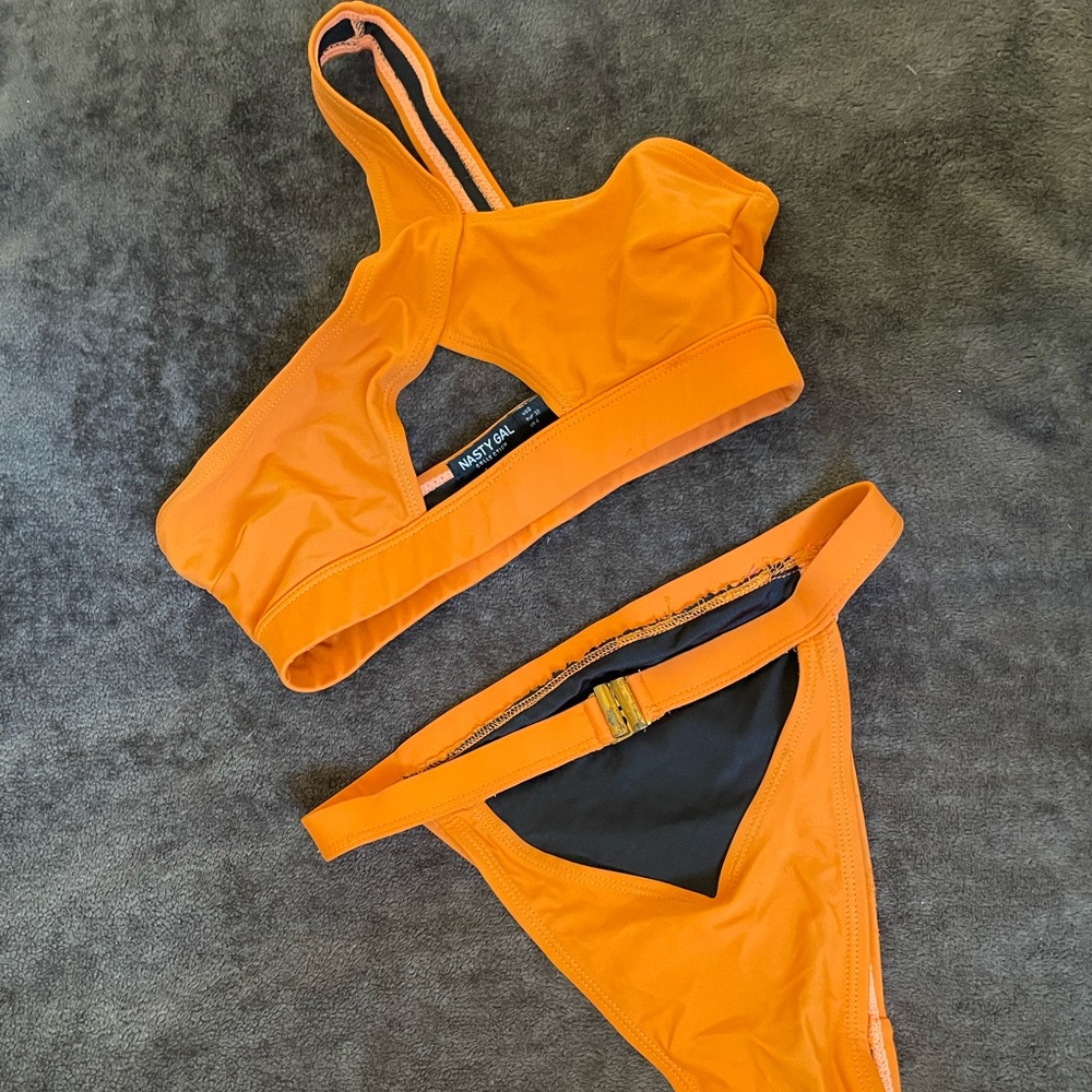Orange Nasty Gal two piece bikini
